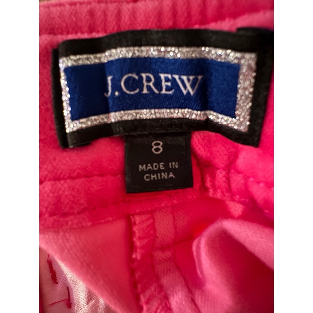 J Crew Pink Velvet Straight Leg Pants Women's Size 8 - Picture 3 of 5